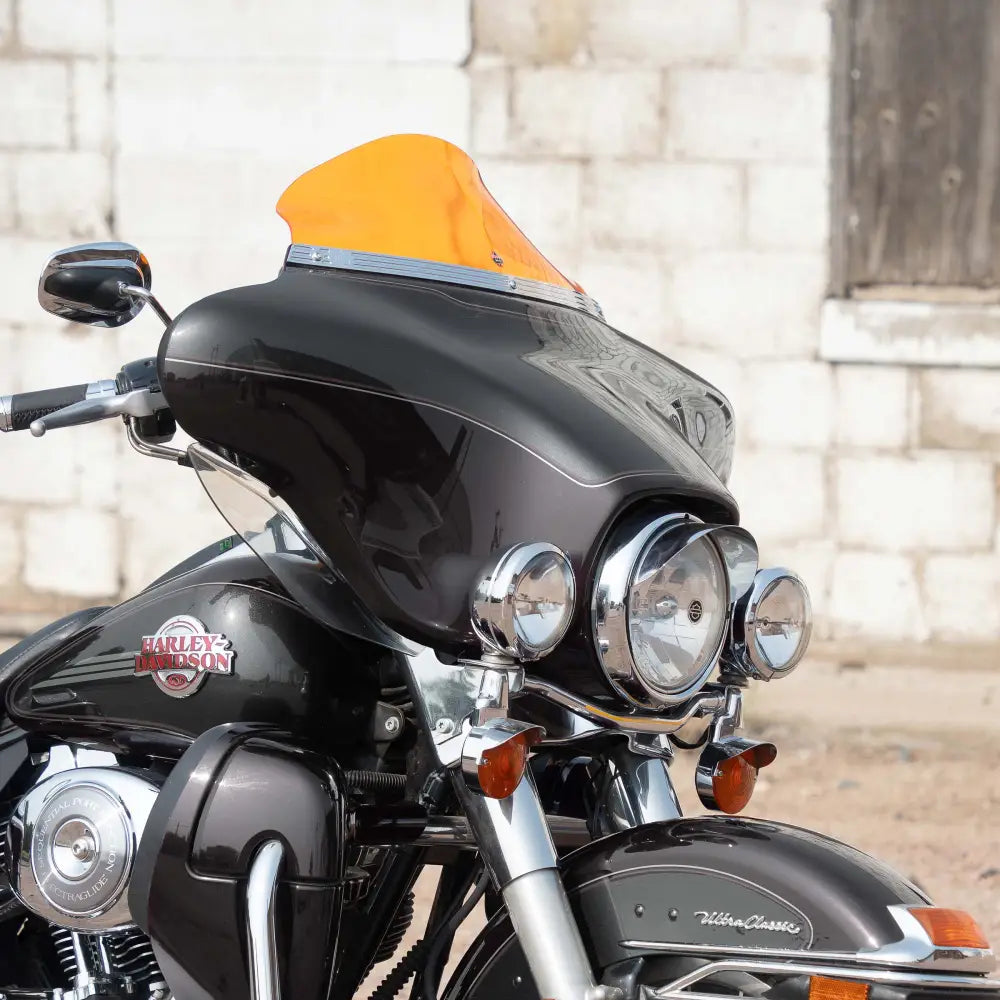 6.5" Orange Kolor Flare™ Windshield for Harley-Davidson 1996-2013 FLH motorcycle models