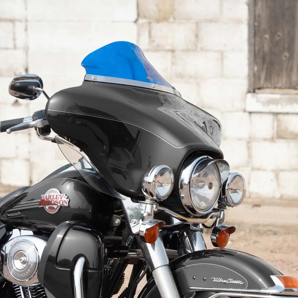 6.5" Blue Kolor Flare™ Windshield for Harley-Davidson 1996-2013 FLH motorcycle models