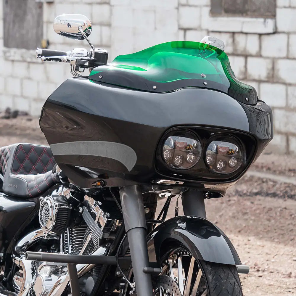 8" Green Kolor Flare™ Windshield for Harley-Davidson 1998-2013 Road Glide motorcycle models(8" Green)