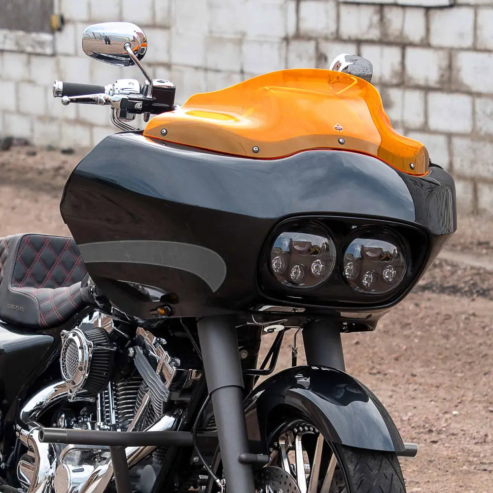 8" Orange Ice Kolor Flare™ Windshield for Harley-Davidson 1998-2013 Road Glide motorcycle models