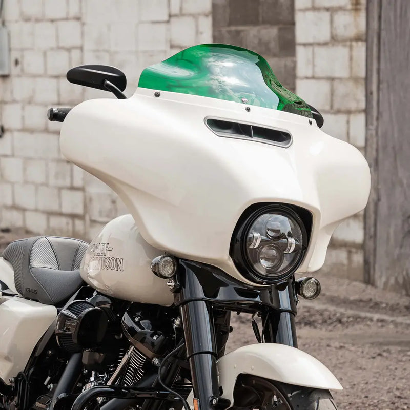 6.5" Green Kolor Flare™ Windshield for Harley-Davidson 2014-2025 FLH motorcycle models(6.5" Green)