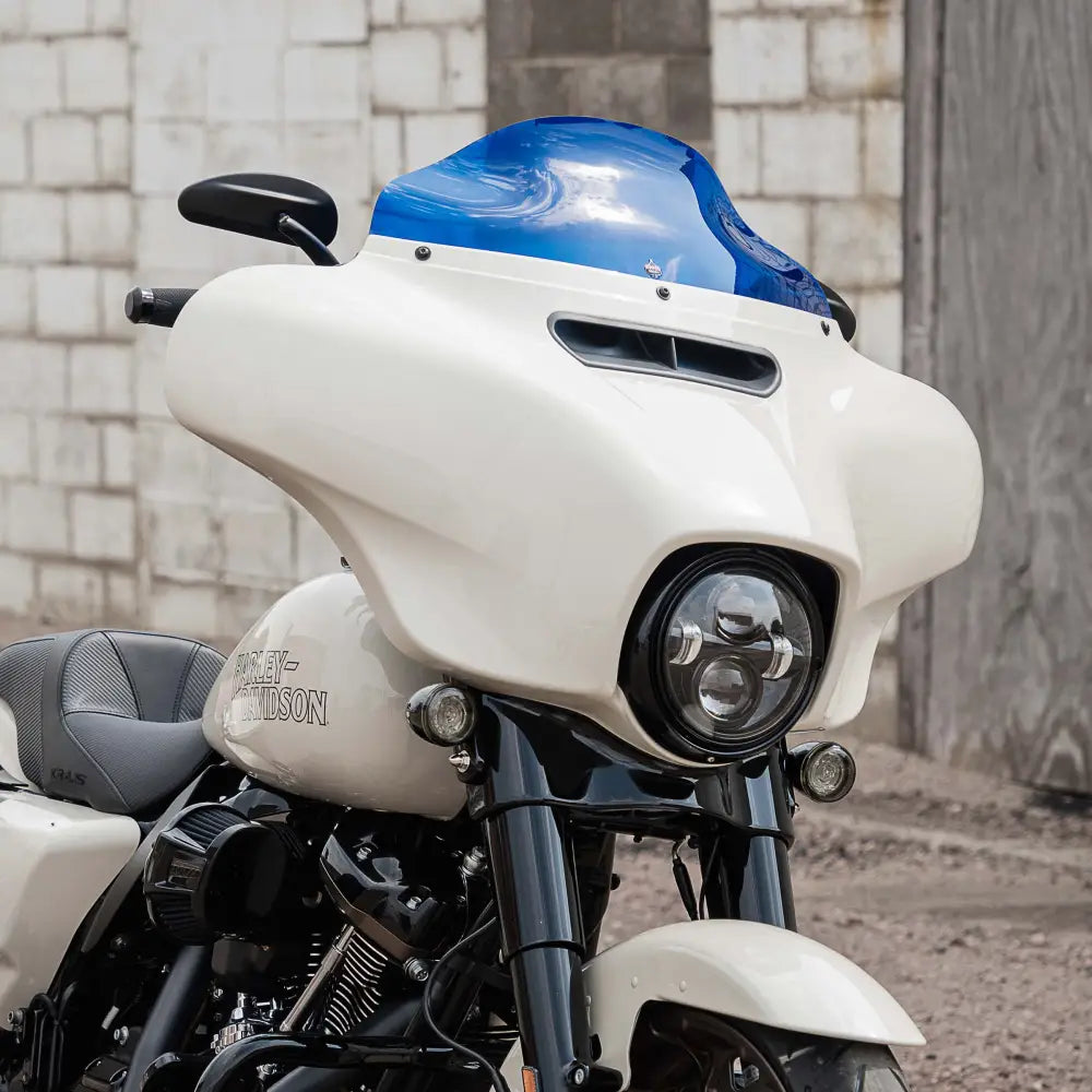6.5" Blue Kolor Flare™ Windshield for Harley-Davidson 2014-2023 FLH motorcycle models