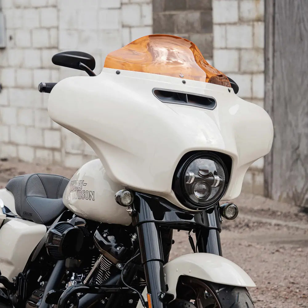 6.5" Orange Kolor Flare™ Windshield for Harley-Davidson 2014-2023 FLH motorcycle models