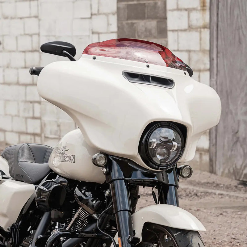 4" Red Kolor Flare™ Windshield for Harley-Davidson 2014-2025 FLH motorcycle models(4" Red)