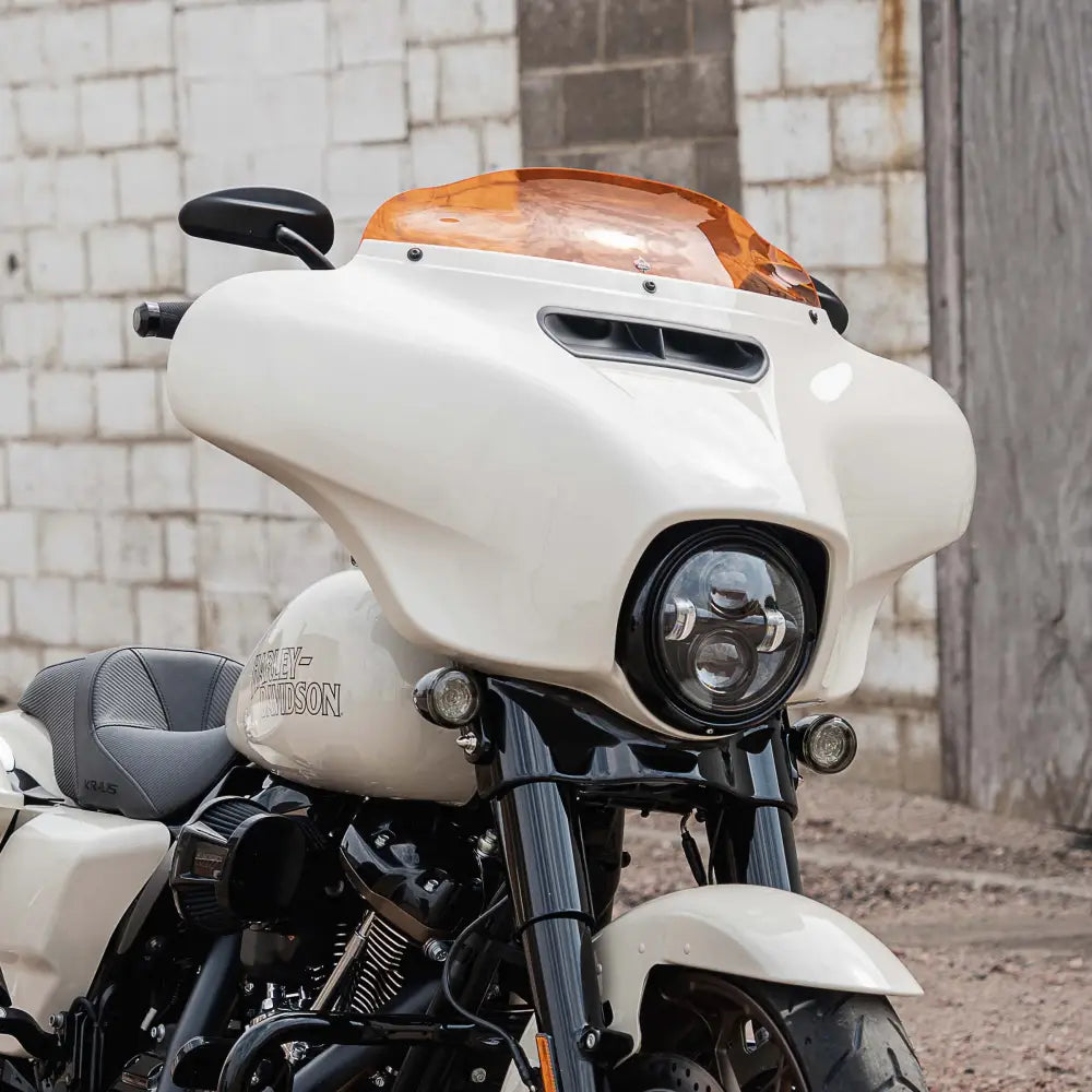 4" Orange Kolor Flare™ Windshield for Harley-Davidson 2014-2023 FLH motorcycle models