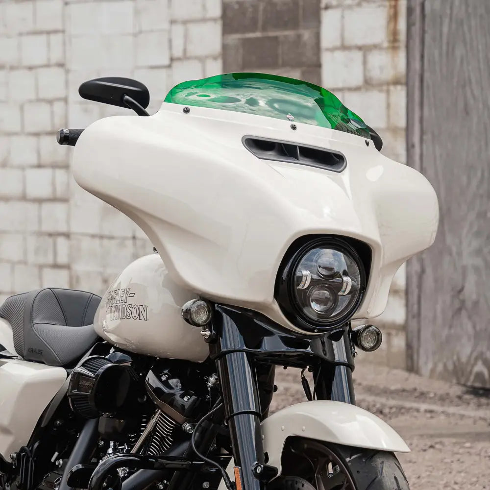 4" Green Kolor Flare™ Windshield for Harley-Davidson 2014-2023 FLH motorcycle models