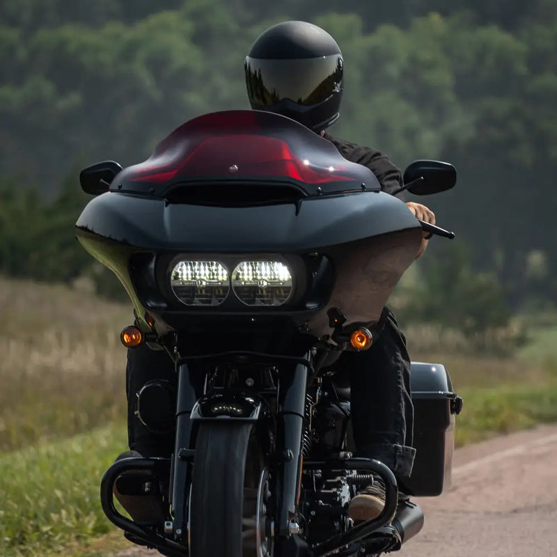 9" Red Kolor Flare™ Windshield for Harley-Davidson 2015-2025 Road Glide motorcycle models (9" Red)