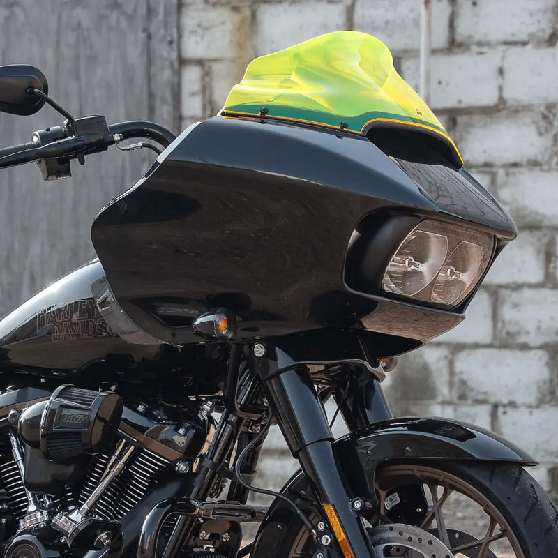 9" Yellow Ice Kolor Flare™ Windshield for Harley-Davidson 2015-2025 Road Glide motorcycle models(9" Yellow Ice)