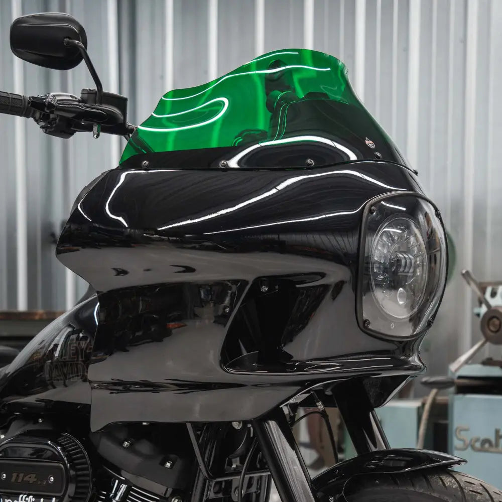 Green Kolor Flare™ Windshield for Harley-Davidson FXRP Style motorcycle fairings 