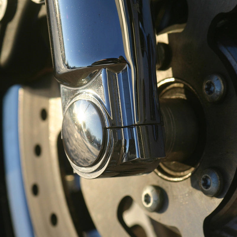 Black Fork-N-Finish Piece - Lower Fork Leg Cap for 2000 to 2013 Harley-Davidson Touring Models(Black)