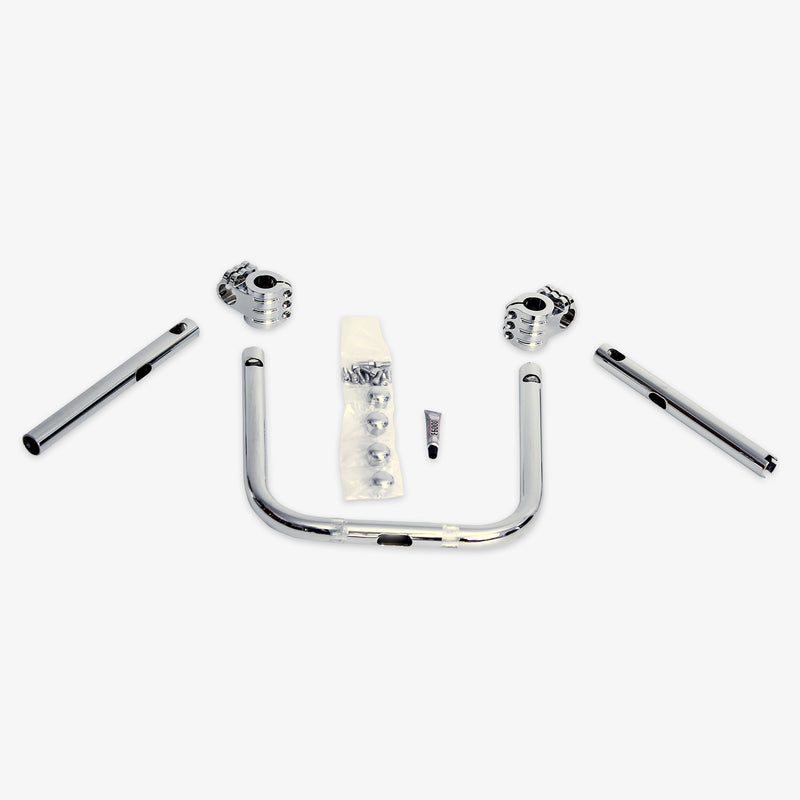 10" tall chrome bar with chrome knuckles on 1" KlipHanger Bars for Indian® Scout Motorcycles(10" Chrome/Chrome)