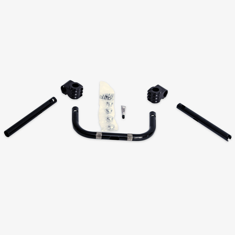 5" tall black bar and black knuckles on 1" KlipHanger Bars for Indian® Scout Motorcycles(5" Black/Black)