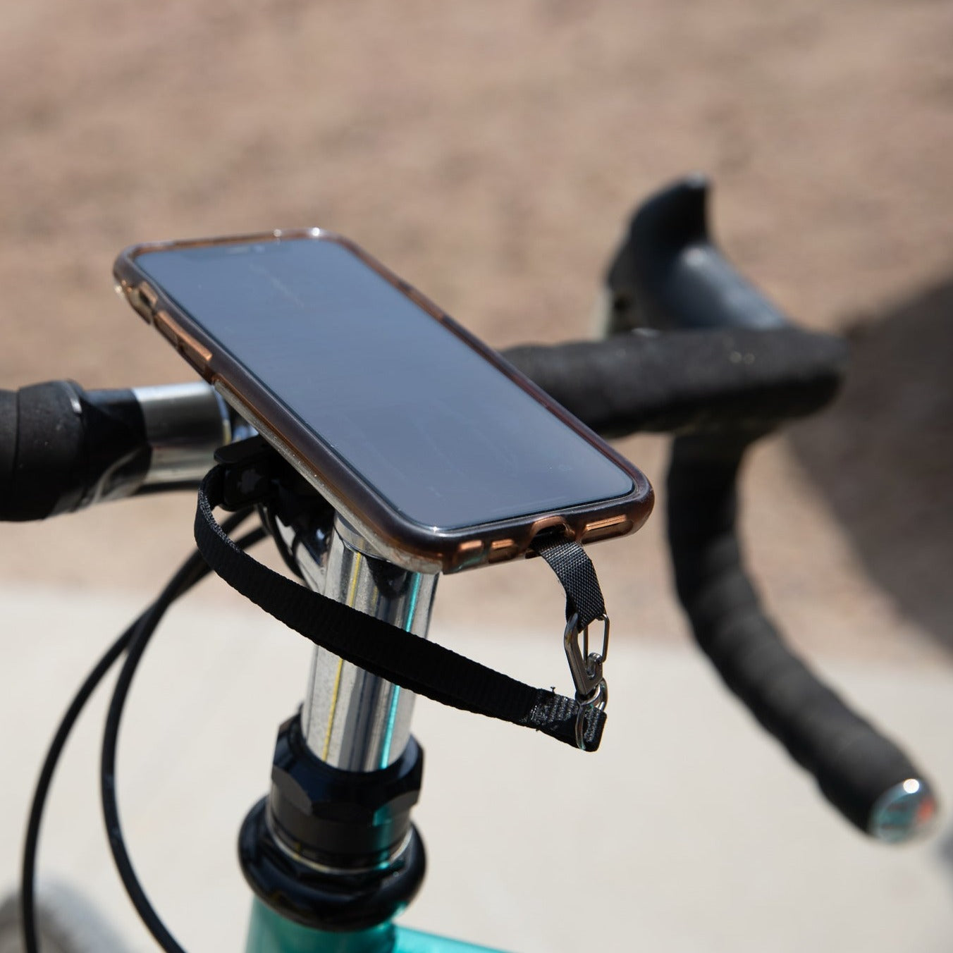 Convert™ Garmin Magnetic Phone Mount to iOmounts™ Outdoor Version mounted to bike (Outdoor Version mounted to bike)