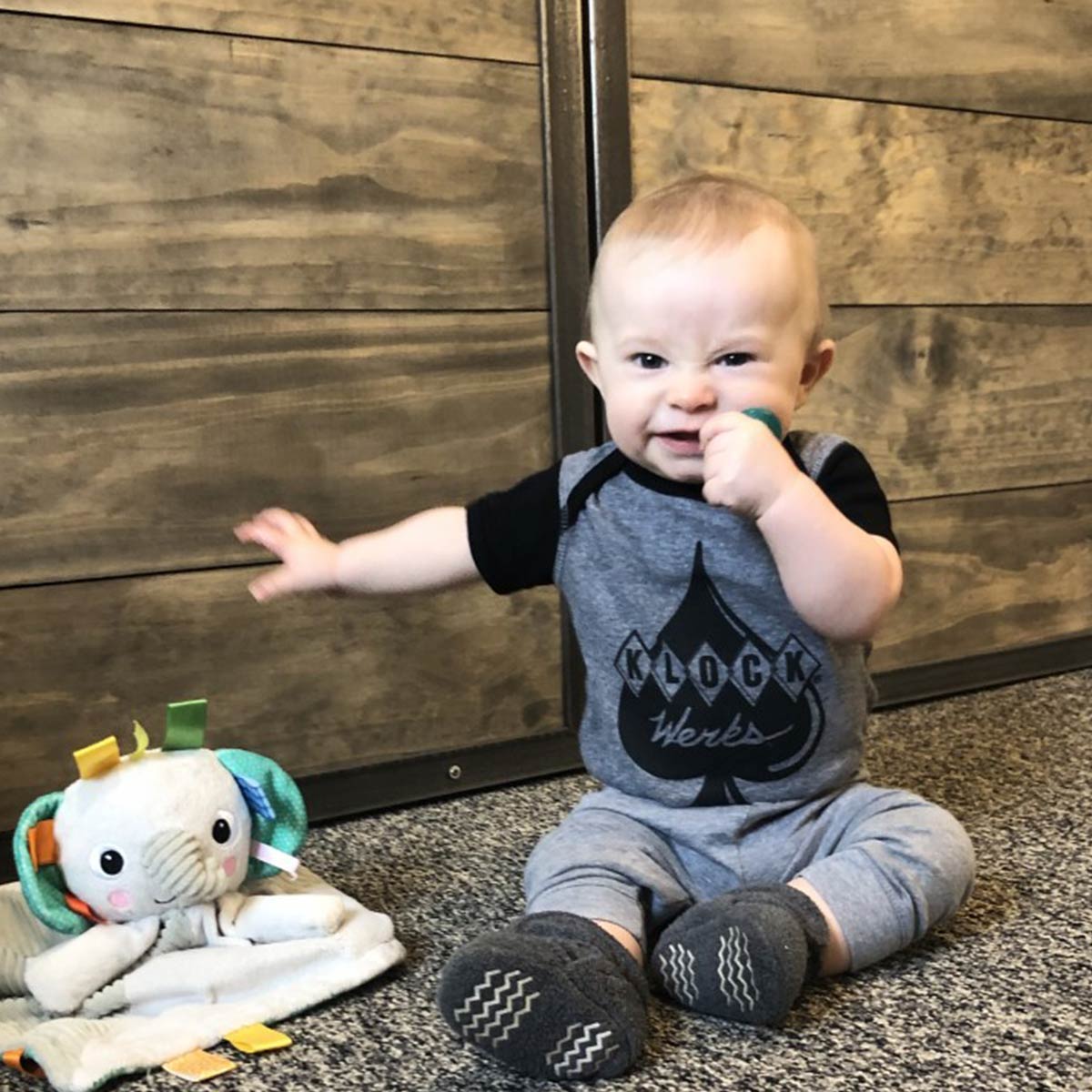 Klassic Logo Onesie Klock your mini me out with the original Klock Werks Logo(Klock your mini me out with the original Klock Werks Logo!)