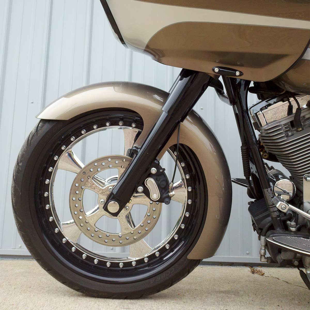 21" Slicer Tire Hugger Front Fenders for Harley-Davidson 1983-2013 Touring Motorcycle Models(21" Slicer)