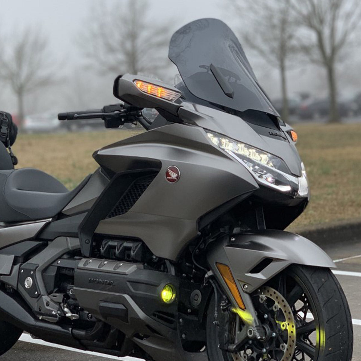 20.25" Dark Smoke Flare™ Windshield for Honda® 2018-2023 Gold Wing motorcycle models