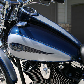 Softail Dash and Ignition Relocation Kit shown on motorcycle