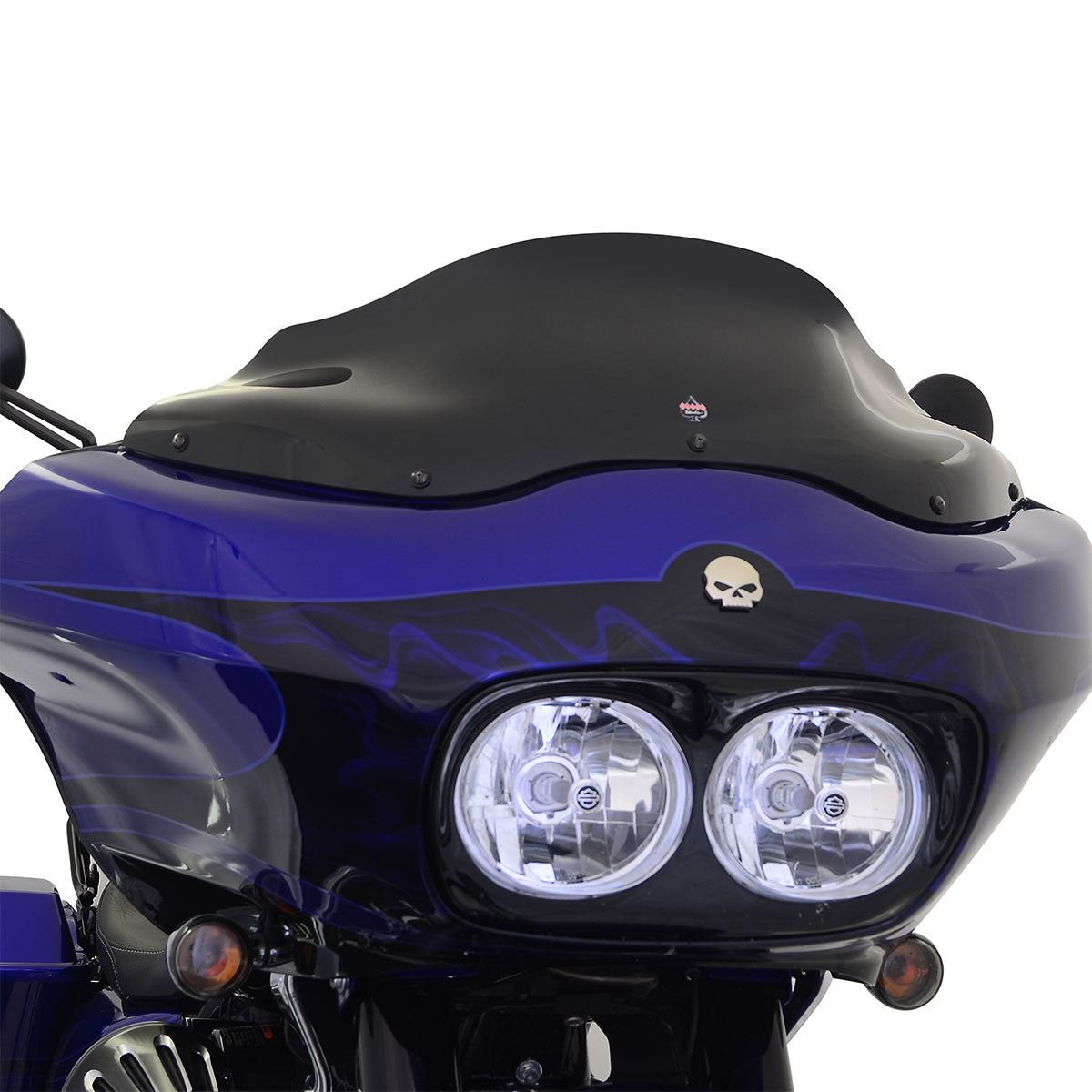 8" Sport Solid Black Flare™ Windshield for Harley-Davidson 1998-2013 Road Glide Motorcycle Models(8" Sport - Solid Black)