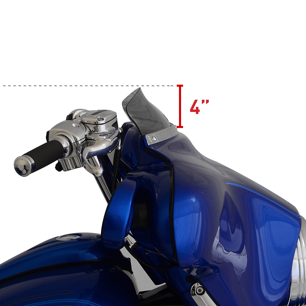 3.5" Dark Smoke Flare™ Windshield for Harley-Davidson 1996-2013 FLH Motorcycle Models(3.5" Dark Smoke)