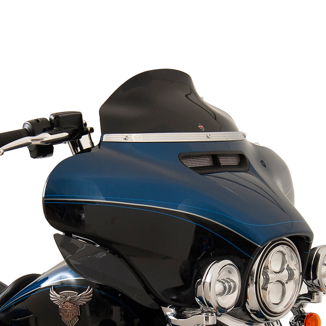 6.5" Solid Black Flare™ Windshield for 2014-2023 Harley-Davidson FLH Motorcycle Models