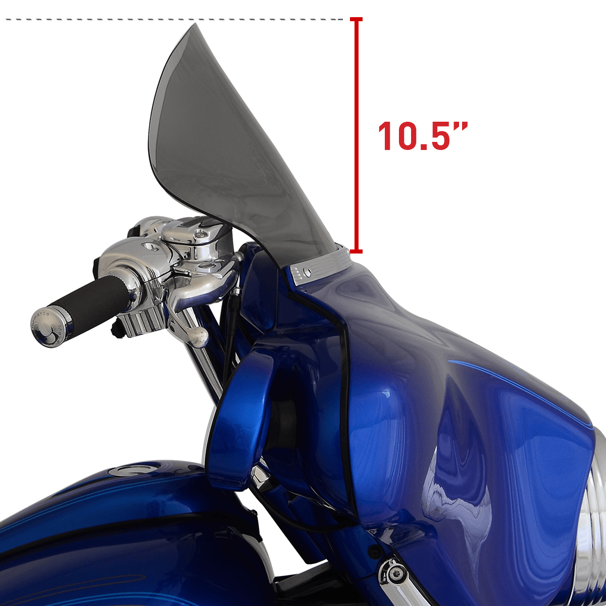 11.5" Dark Smoke Flare™ Windshield for Harley-Davidson 1996-2013 FLH Motorcycle Models(11.5" Dark Smoke)