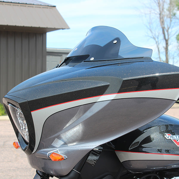 6.5" Dark Smoke Flare™ Windshield For Victory® Cross Country motorcycle models(6.5" Dark Smoke)