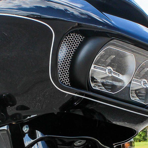 Fairing Side Vent Screens for Harley Davidson 2015 2024 Road Glide FLTR Round Black