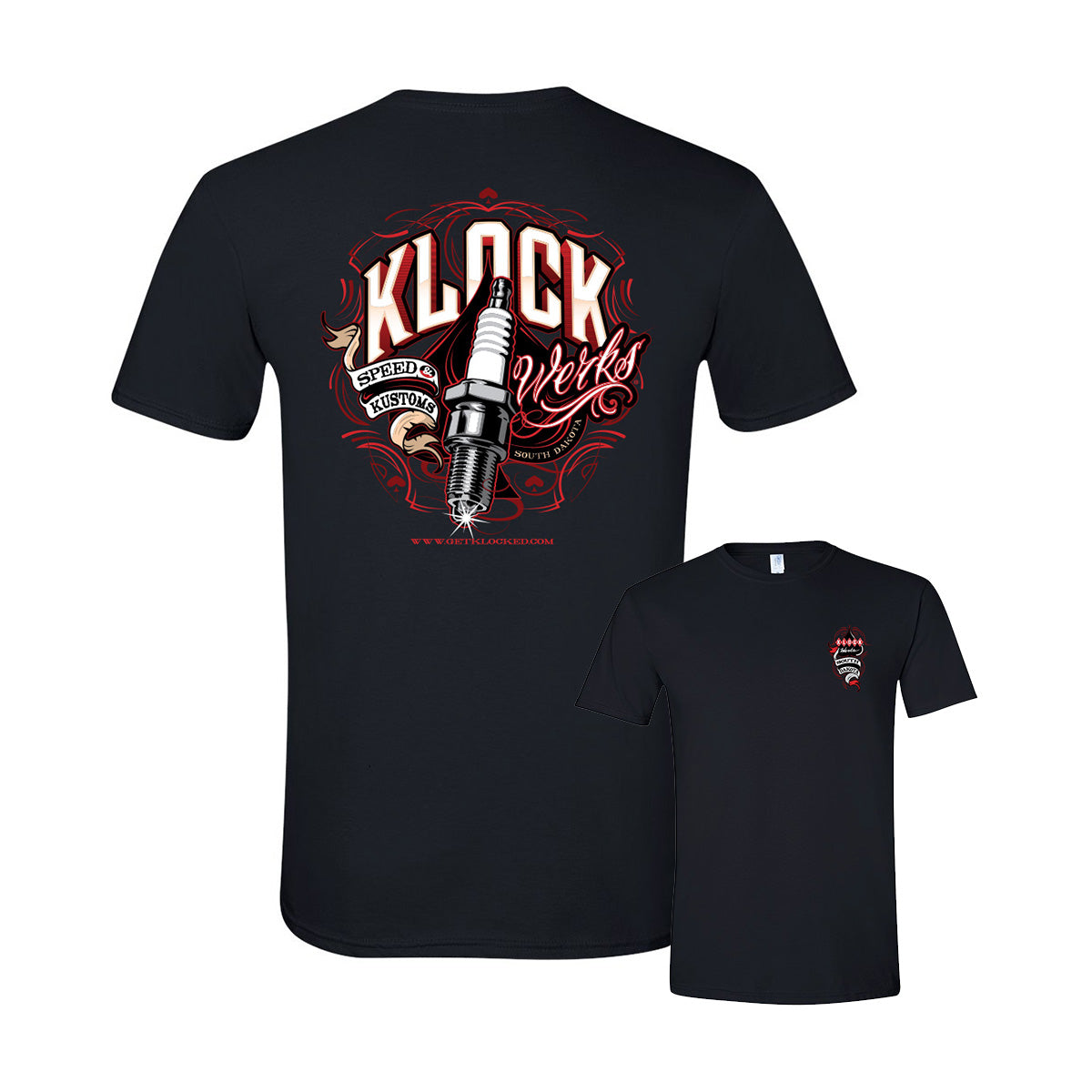 Black Spark Plug T-Shirt(Spark Plug T-Shirt - Black)