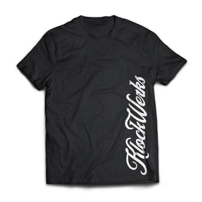 Black Unisex T-Shirt showing front WFB Design
