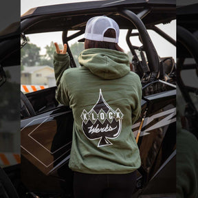 Logo Hoodie Double-lined hood with color-matched drawcord
