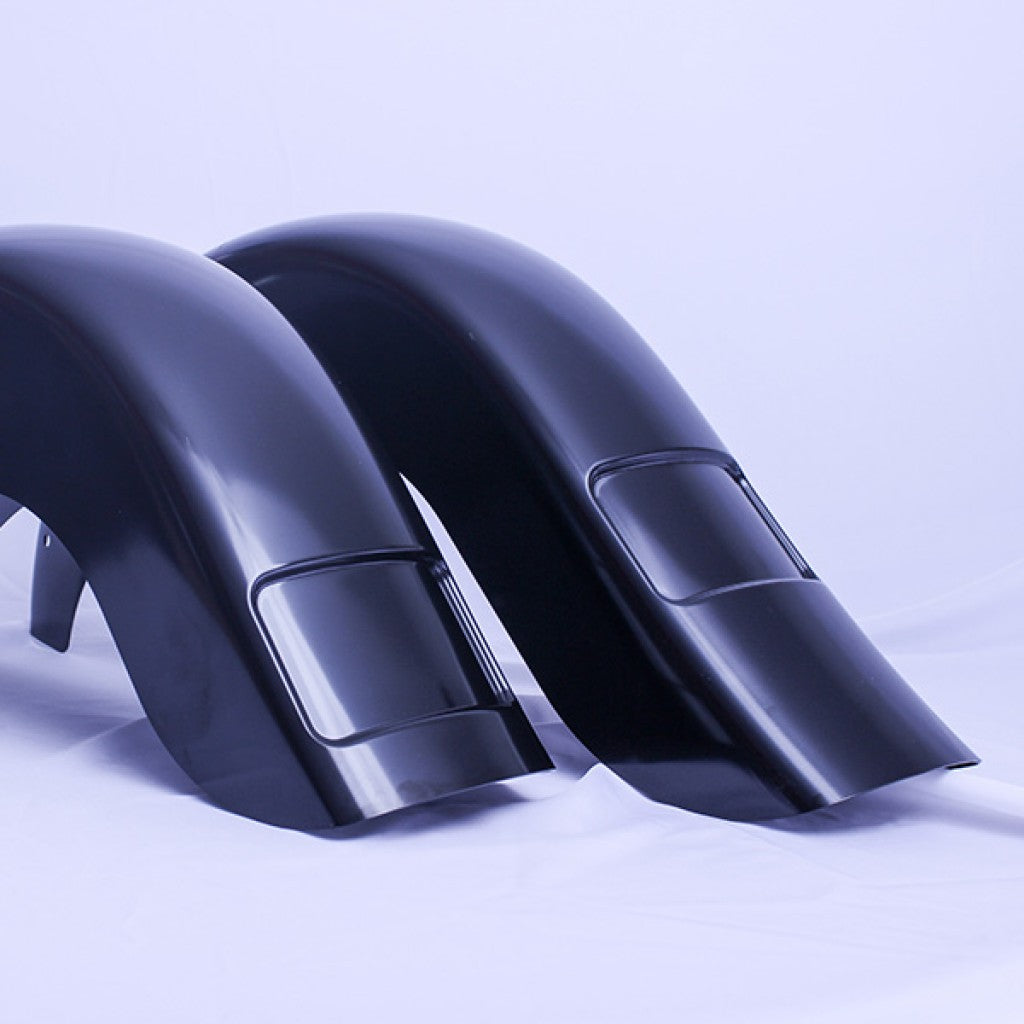 French and French Extended Comparison Benchmark Rear Fender for Harley-Davidson 2012-2017 Softail Slim Motorcycles(Frenched (Left) and French Extended Comparison)