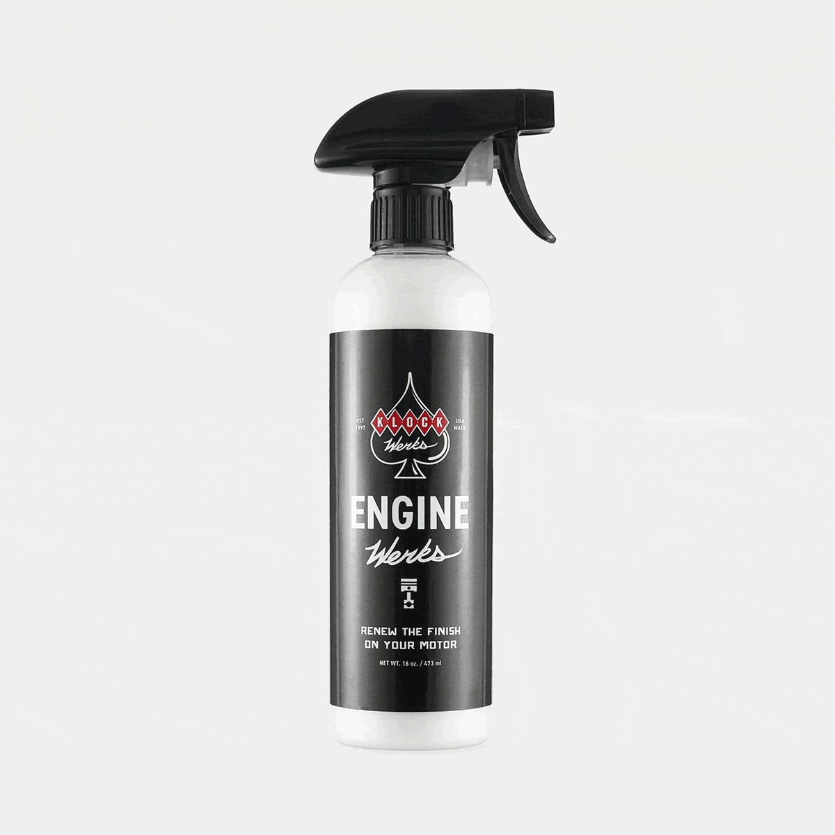 16 ounce Engine Werks cleaning product rotating bottle