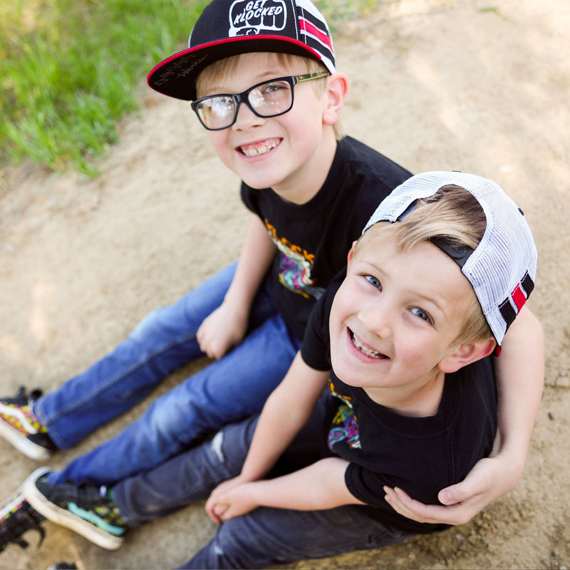 Klock Werks Fist Bump Stripe Trucker Hat for Youth
