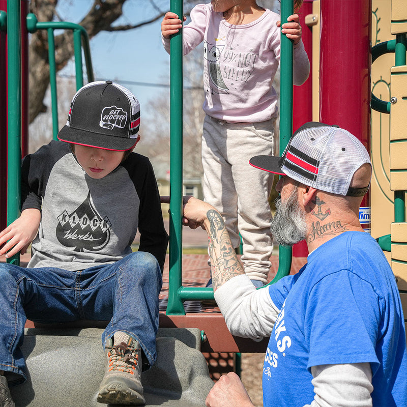 Klock Werks Fist Bump Stripe Trucker Hat for Youth