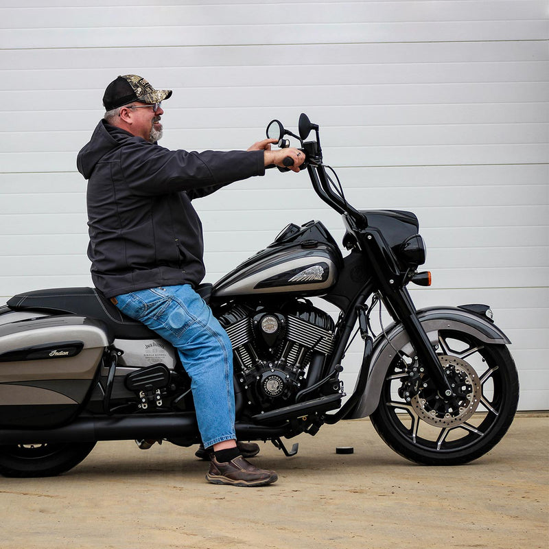 13" Black bar and black knuckles on KlipHangers for 2018-2022 Indian® Chief and Springfield Motorcycles(13" Black / Black)