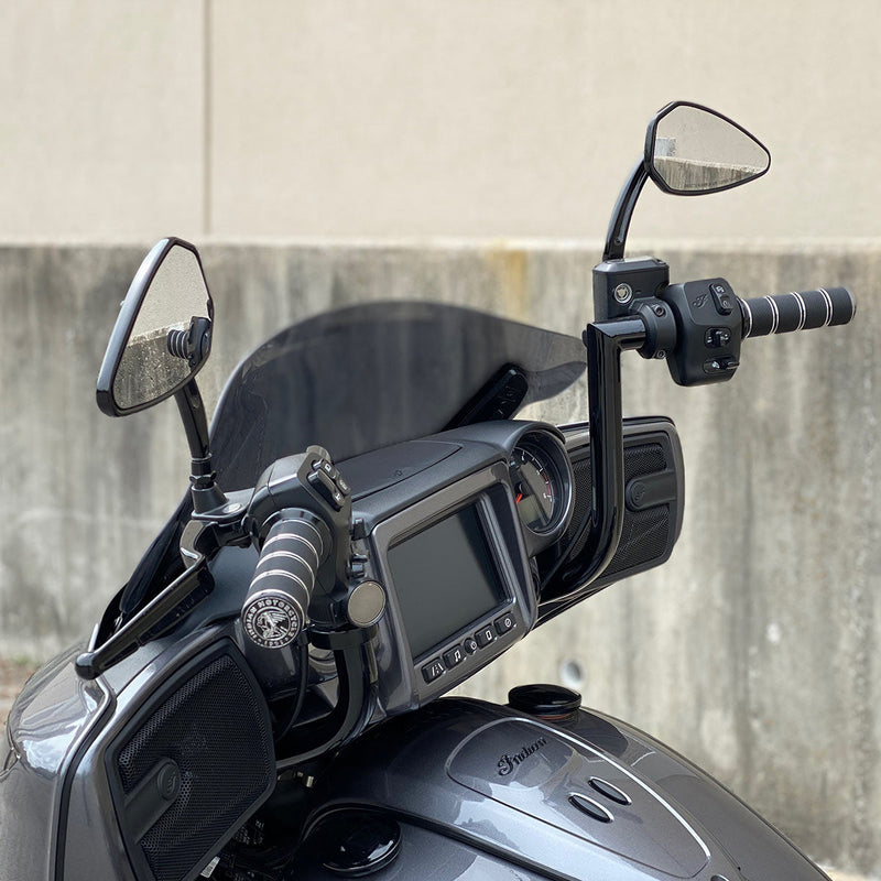 12" Black Ergo Bars for 2021, 2022, 2023, 2024, 2025, 2026 Indian® Chieftain, Roadmaster, Dark Horse motorcycle models (12" Black)