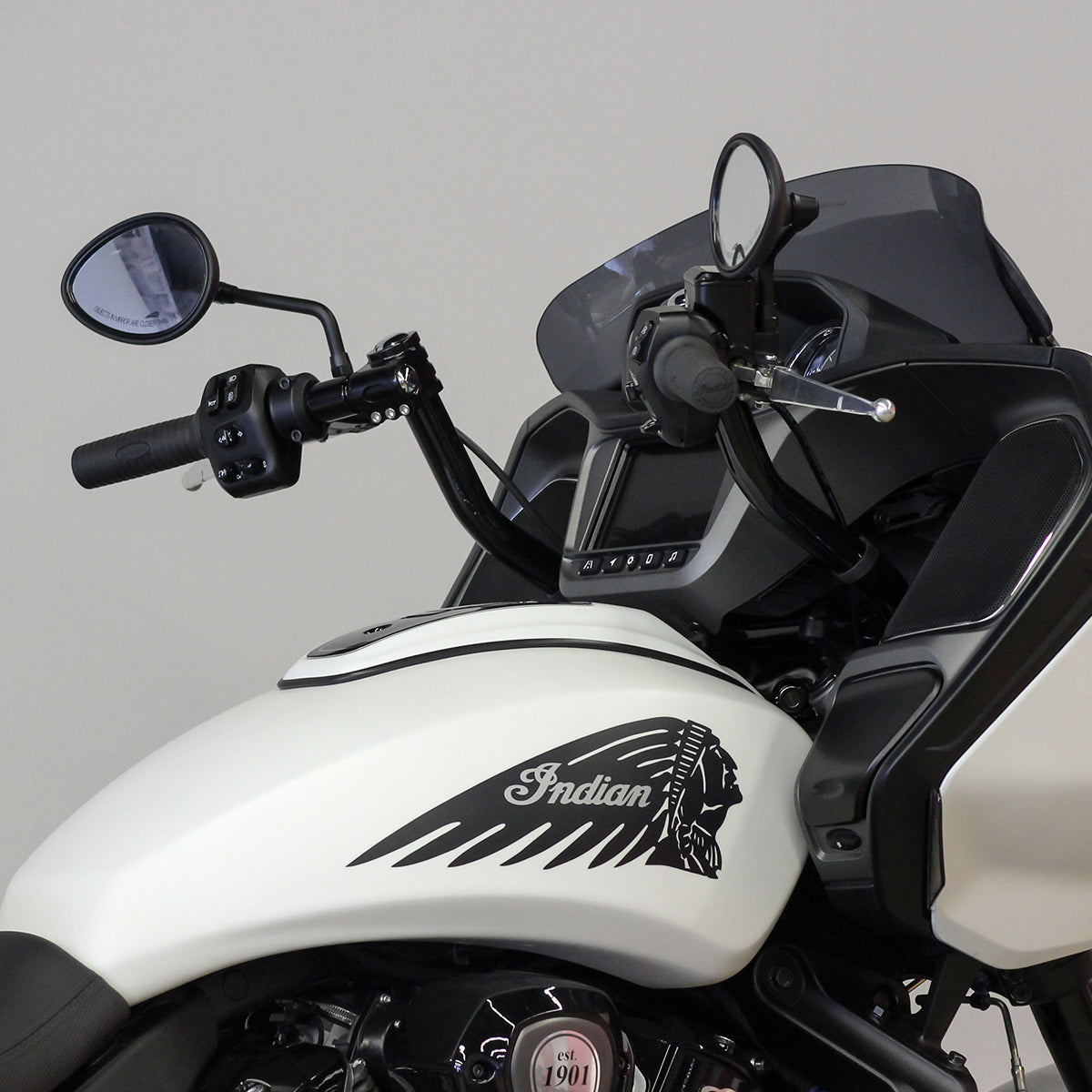 Black 13" KlipHanger Handlebar for Indian® Challenger and Pursuit Motorcycles(Black)