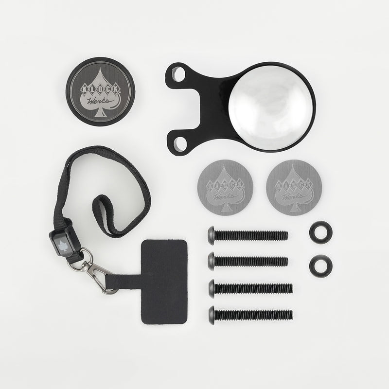 1996-2026 Complete Black Kit Ambidextrous Magnetic Phone Mount for Harley-Davidson® (1996-2026 - Black Ambidextrous Mount - Complete Kit)