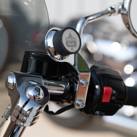 Right Chrome Perch Handlebar Magnetic Phone Mount for Indian® Scout® Motorcycles on bike