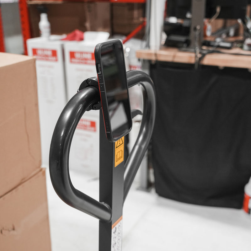 1.25" nomad+ Universal Bar Magnetic Phone Mount shown on lift handle(1.25" on lift handle)