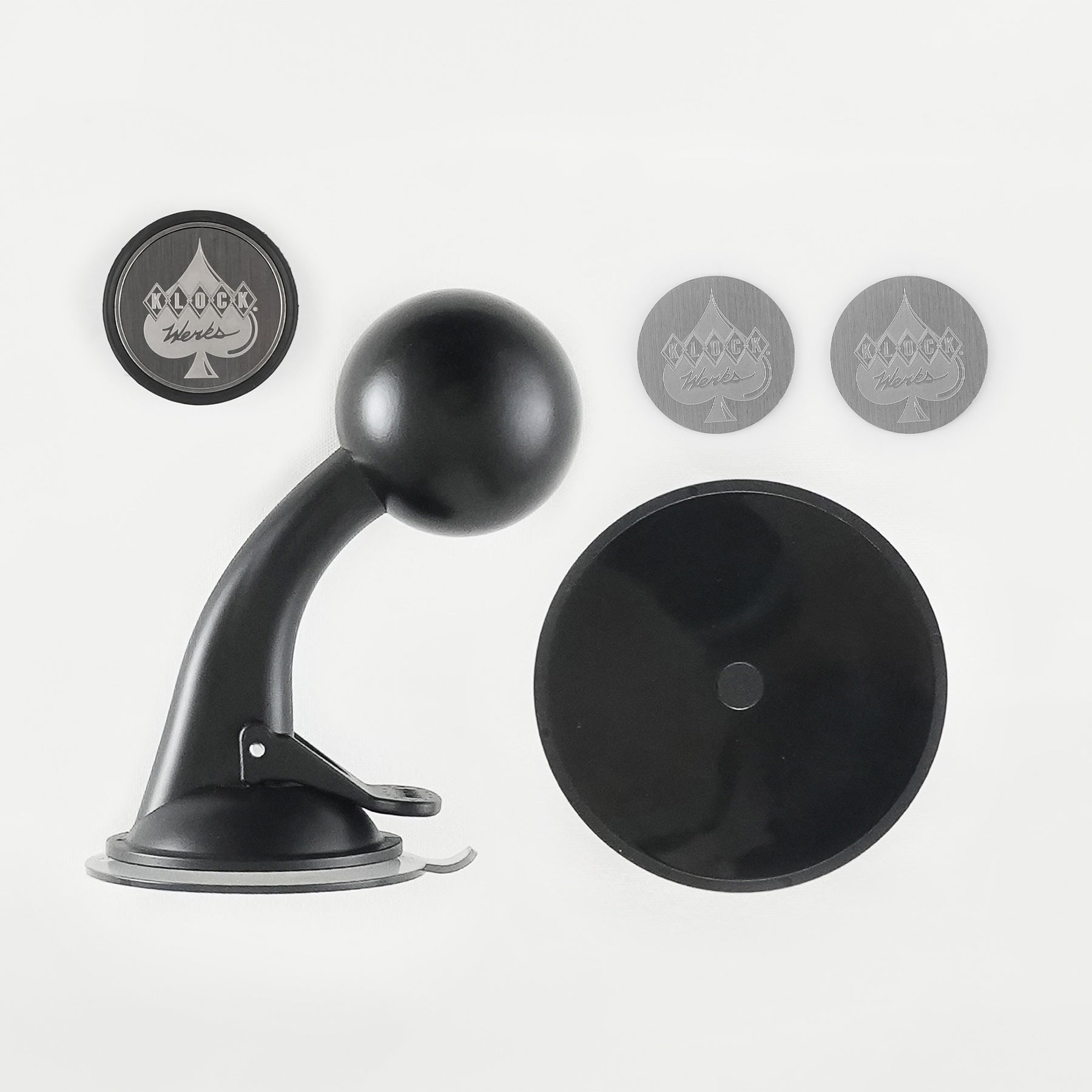 iOtraveler Suction Magnetic Phone Mount showing the complete kit