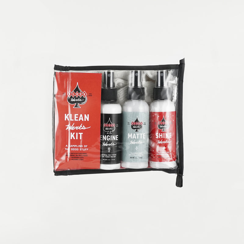 Complete Clean Werks Kit for cleaning and polishing your motorcycle, car, or vehicle