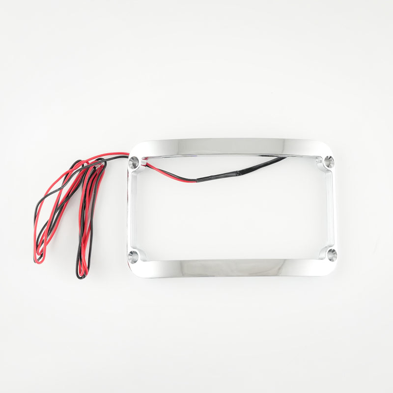 License Plate Frames for Motorcycles (Benchmark Chrome)
