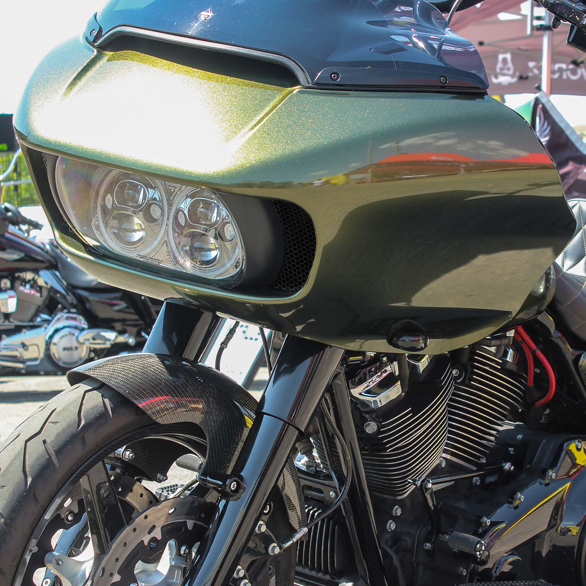 Honeycomb Fairing Side Vent Screens for Harley-Davidson Motorcycles 2015-2023 Road Glide(Honeycomb - Black)