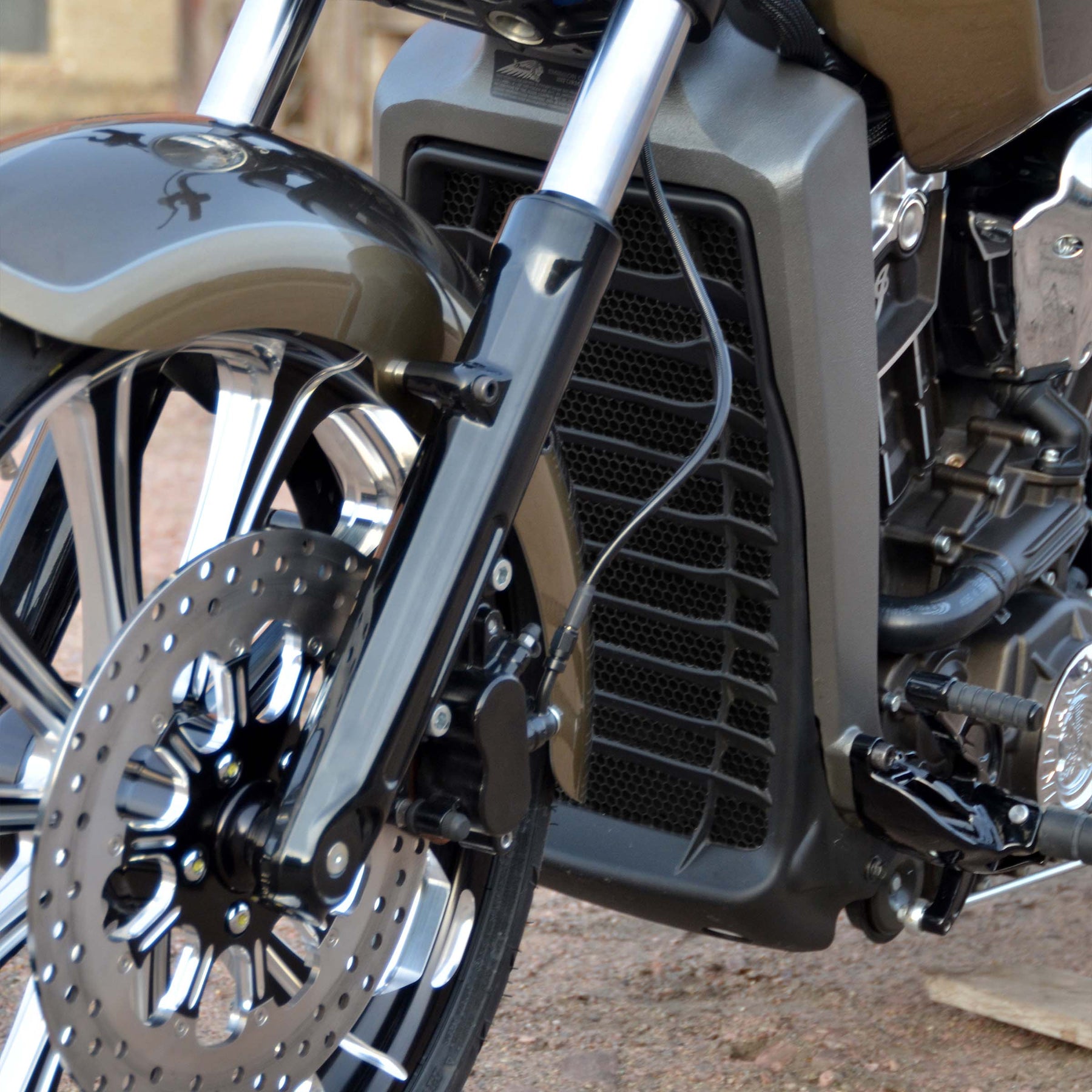 Black Outrider Rad Guard for Indian® Scout, Scout 60 and Bobber Motorcycles