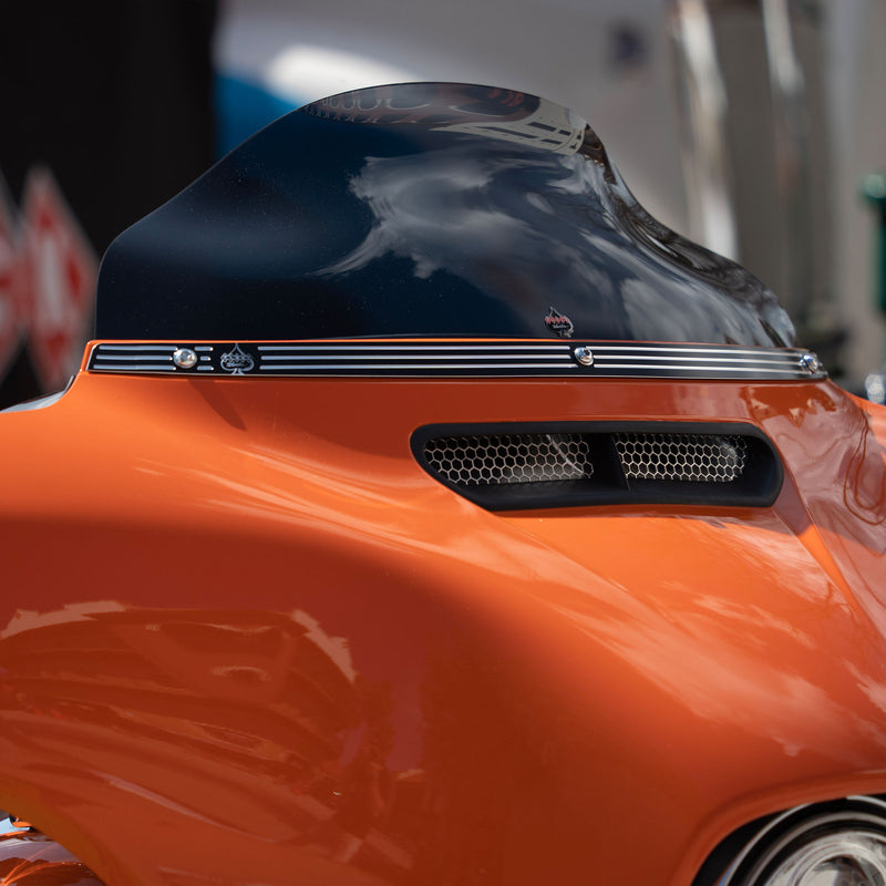 Honeycomb Fairing Vent Screens for Harley-Davidson 2014-2025 FLH(Honeycomb - Satin (raw))