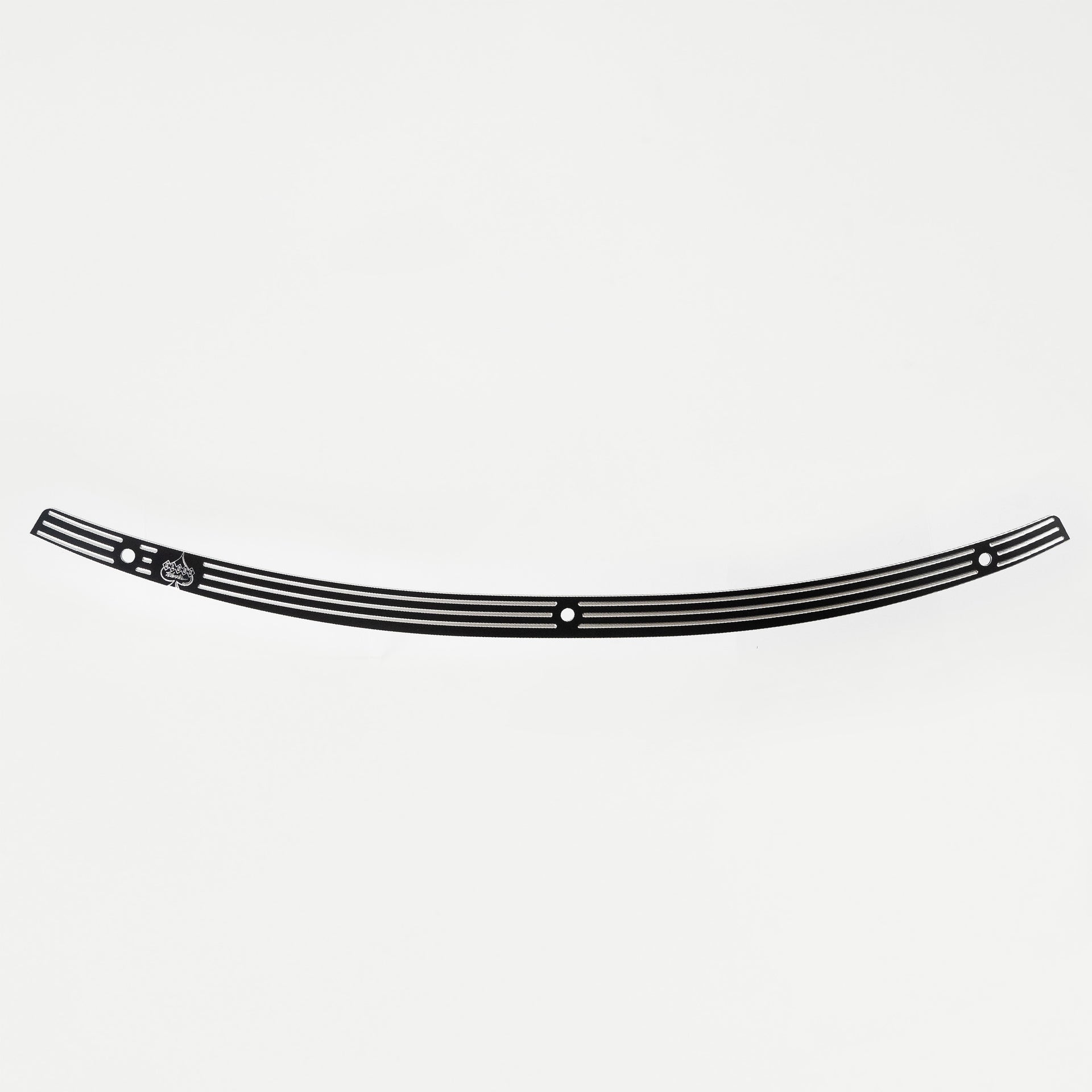 Klock Werks Flare Series Windshield Trim - Black Billet Aluminum, Fits Harley Road Glide | Kerf Logo