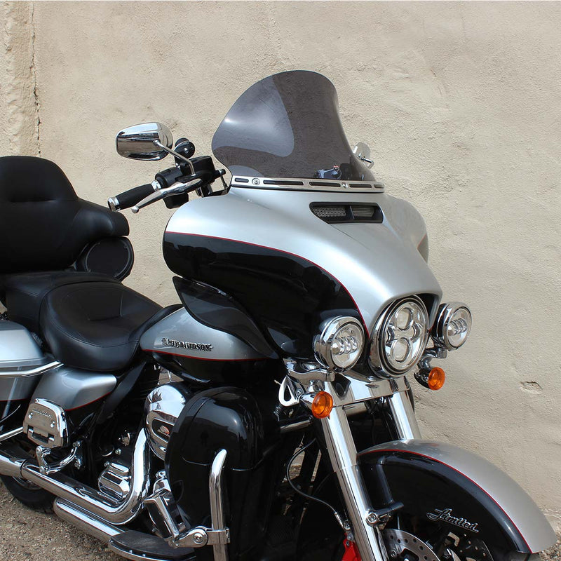 11.5" Dark Smoke Motorcycle Windshield for 2014-2025 Harley-Davidson FLH Motorcycle Models(11.5" Dark Smoke)