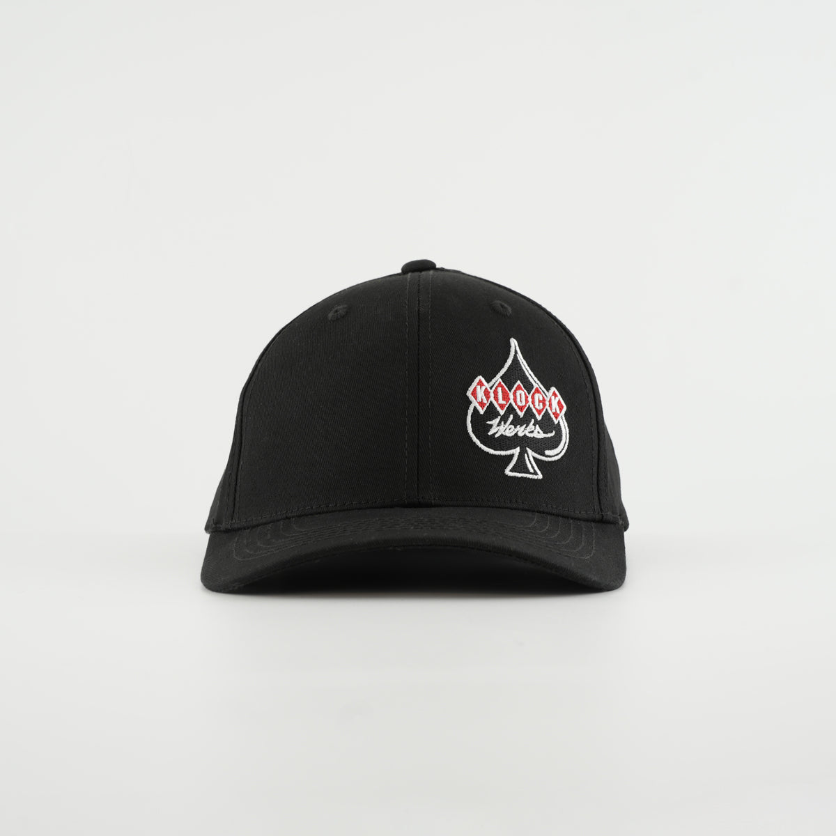 Black Klock Werks Offset Spade Logo Embroidered Hat (Klock Werks Offset Logo Embroidered Hat)