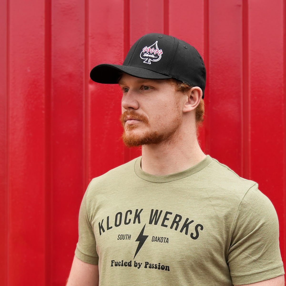 Black Klock Werks Offset Spade Logo Embroidered Hat (Klock Werks Offset Logo Embroidered Hat)
